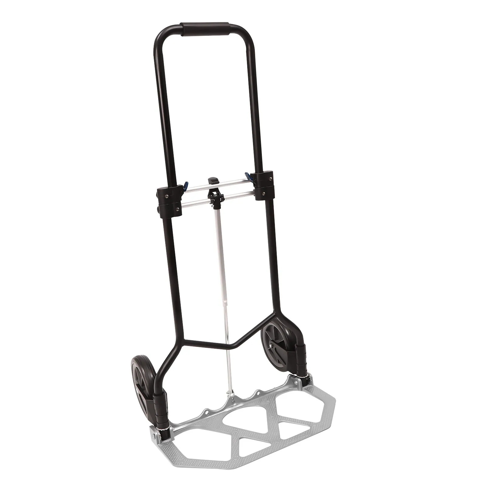 264lbs Aluminum Heavy-Duty Luggage Trolley Cart with Telescoping Handle and Rubber Wheels Good for Indoor Outdoor Moving Trave