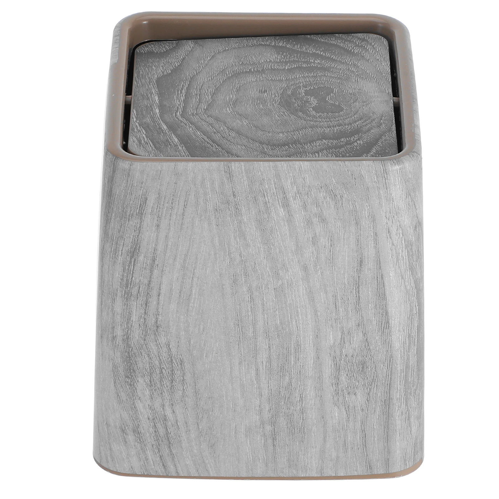 

1pc Retro Plastic Trash Can For Kitchen Bathroom Bedroom Living Room Indoor Garbage Bin Waste Basket Swing Lid