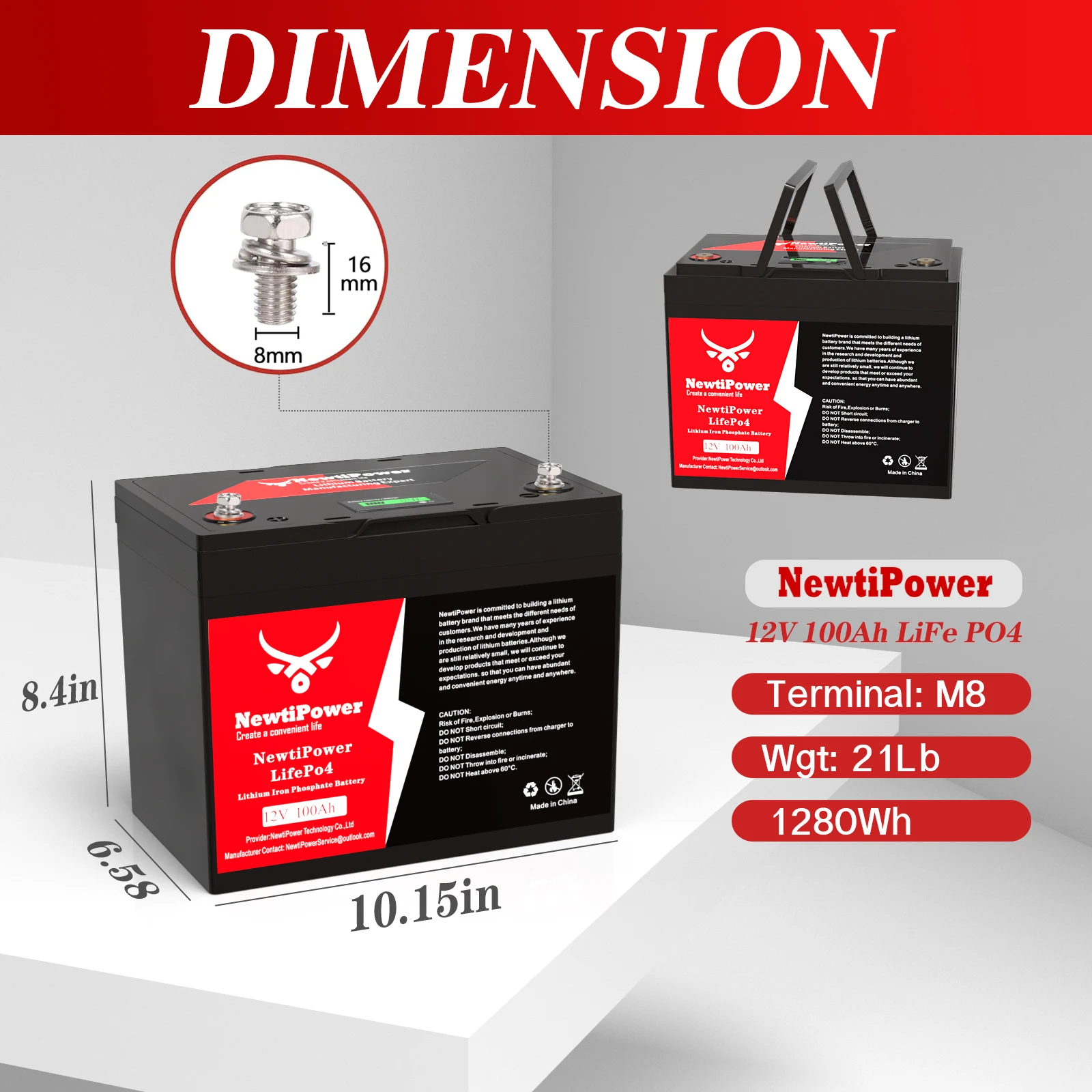 LiFePO4 12V 100AH Battery PACK 5000+ Cycle Cells Lithium Iron Phosphate Solar Batteries Built-in 100A BMS For RV Boat Tax Free