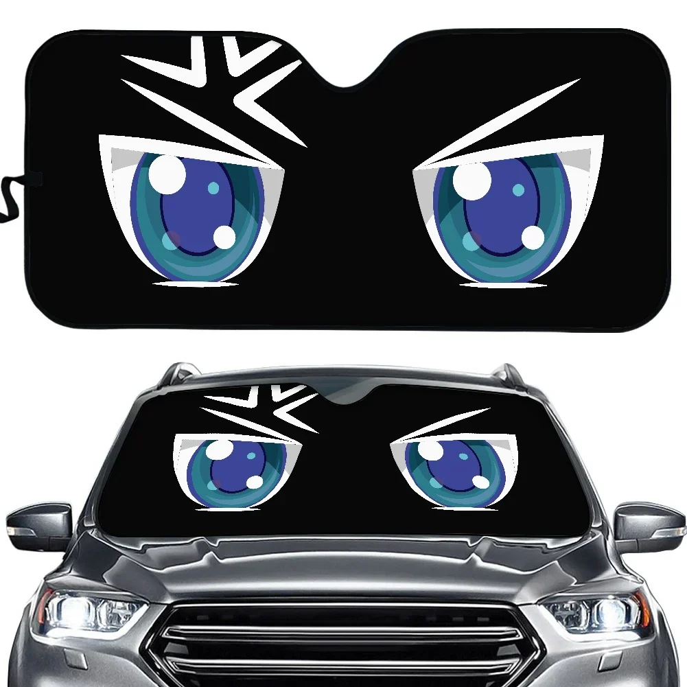 Crtoon 3D Angry Eyes Design Universal Car Windshield Sun Shade Large Size Auto Interior Accessory UV Protect Auto Sunshade Hot