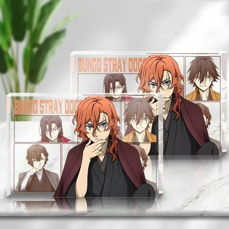 Bungo Stray Dogs Nakahara Chuuya Cartoon Cosplay Acrylic Anime Photo Rrame Card Brick Stand Figure Plate Desktop Decor Gift - view 3