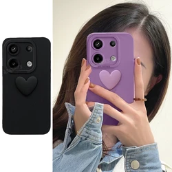 Note13 3d Love Heart Silicone Case On For Xiaomi Redmi Note 13 Pro 4g 5g 13pro Plus 12 12s 13c Shockproof Soft Cover Note13pro