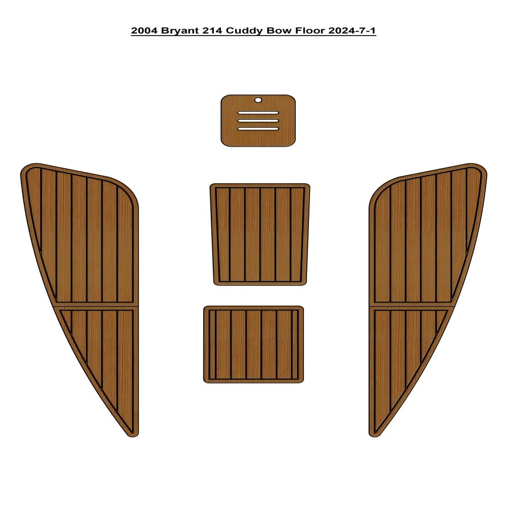 

2004 Bryant 214 Cuddy Bow Pad Лодка из пенопласта EVA из тикового дерева Напольный коврик SeaDek в стиле Gatorstep Самоклеящийся