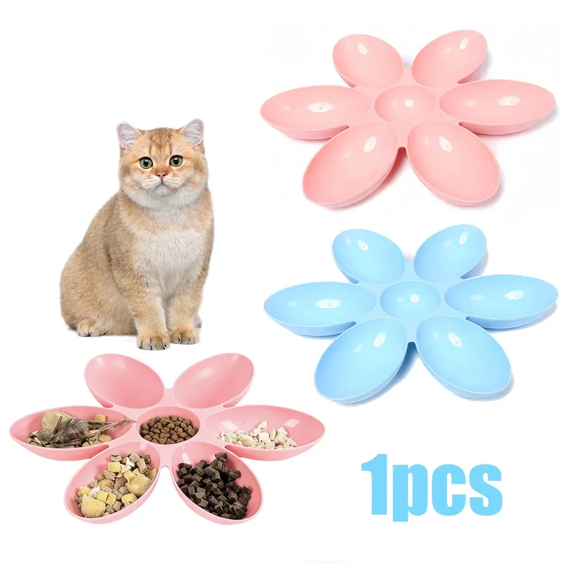 Multi Functional Cat And Dog Food Bowl Upgrade Pet Lunch Time Cat Bowl Multi Cat Petal Food Bowl Baby Cat Milk Cat Special Bowl