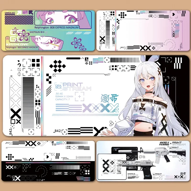Large Mousepad Keyboard Pad CS GO Print Stream Design Counter Strike Gaming XXL Mouse Pad Anime Girl Gamer Kawaii Desk Mat Pink