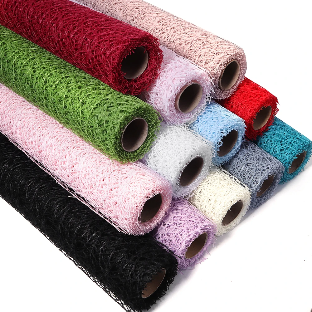 Flower Wrapping Mesh Paper Iregular Hollow Net Wrapper Floral Bouquet Paper Fresh Flower Packaging Sheet Florist Wrap Supplies