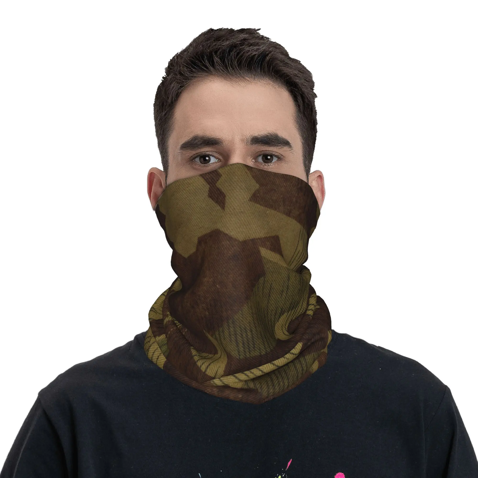 Bandana de camuflaje Splittertarn alemana personalizada de la Segunda Guerra Mundial, calentador de cuello para invierno, bufanda para la cara para esquí, polaina de camuflaje del ejército militar, diadema