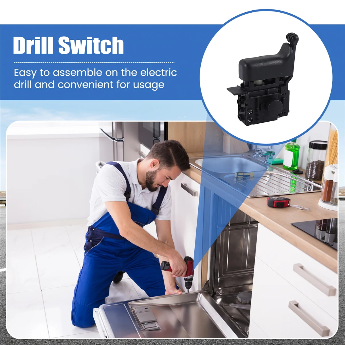 

MARQ Switch Replace for MAKITA HR2450 HR2020 HR2432 HR2440 HR2450T HR2450A HR2432 HR2641 HR2475 HR2455 HR2450F HR2440F Tool