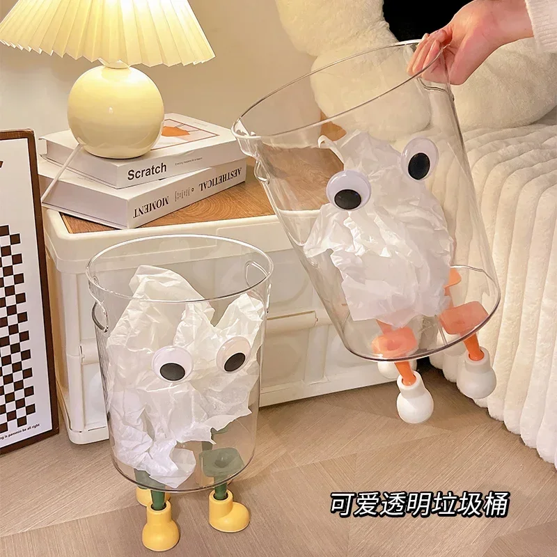 Transparent Trash Can Good-looking For Home New Arrival Creative Ins Trash Can Bedroom Living Room Internet Celebrity Trash Can