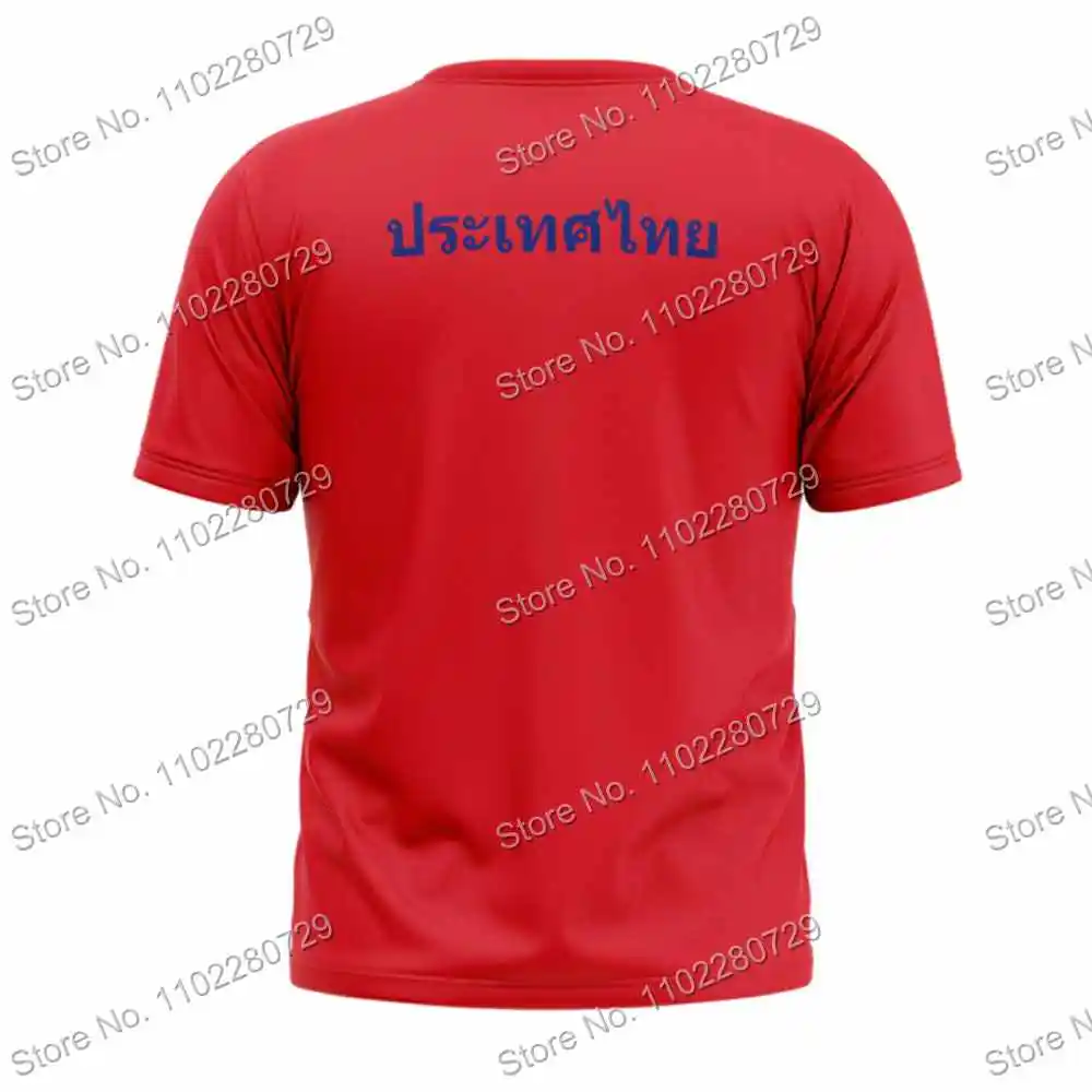 Summer Thailand Flag Jersey Custom Name T Shirt Men Outdoor Shirts Football Fans Tech Tee Running Clothing Training Tops Jersey