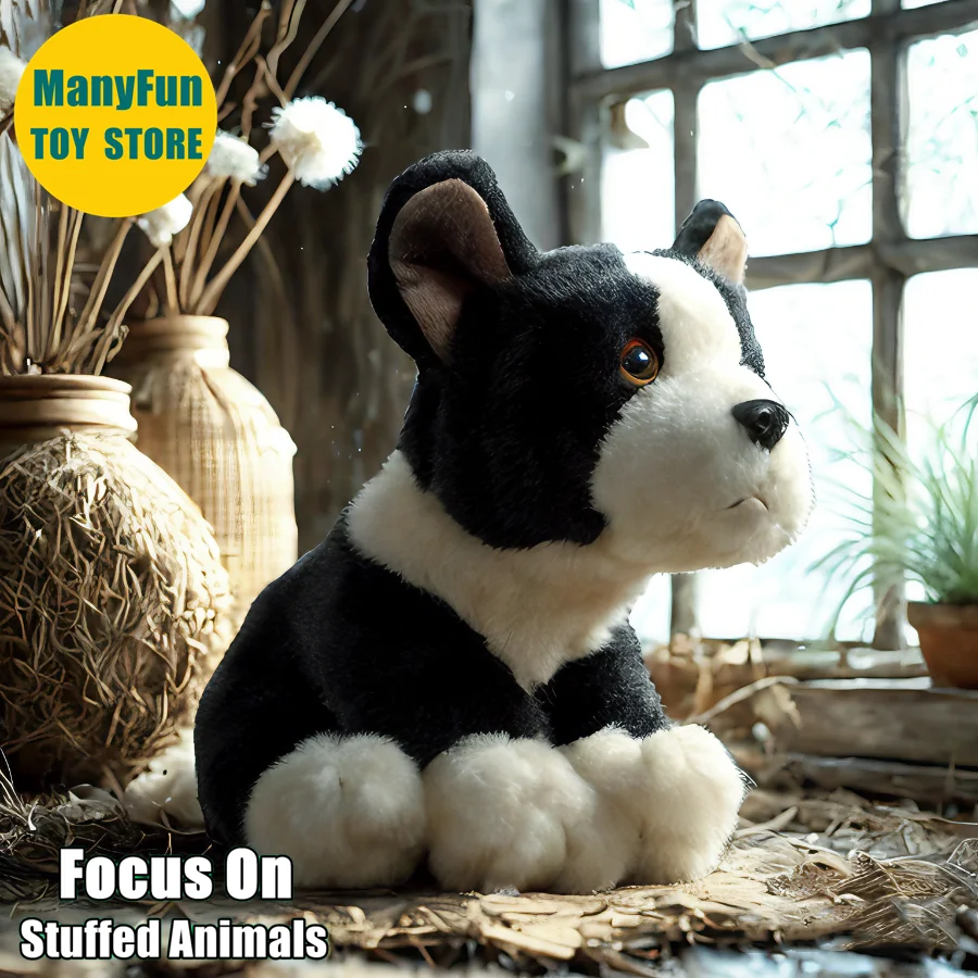 

Реалистичная плюшевая игрушка-бульдог - реалистичная мягкая игрушка английского бульдога, плюшевая игрушка французского бульдога, имитация куклы Bully в подарок