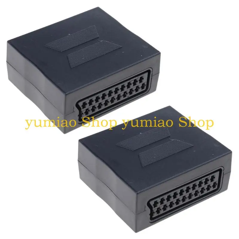 587B Efficient 21p SCART Coupler Adapter Female to Female  Connector for Extending Cable Reach in Various Setting