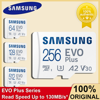 Samusng Micro SD Card EVO Plus UHS-I 64GB 128GB 256GB 512GB U3 A2 V30 TF Card Adapter MicroSDXC Memory Card for Camera DJI Phone