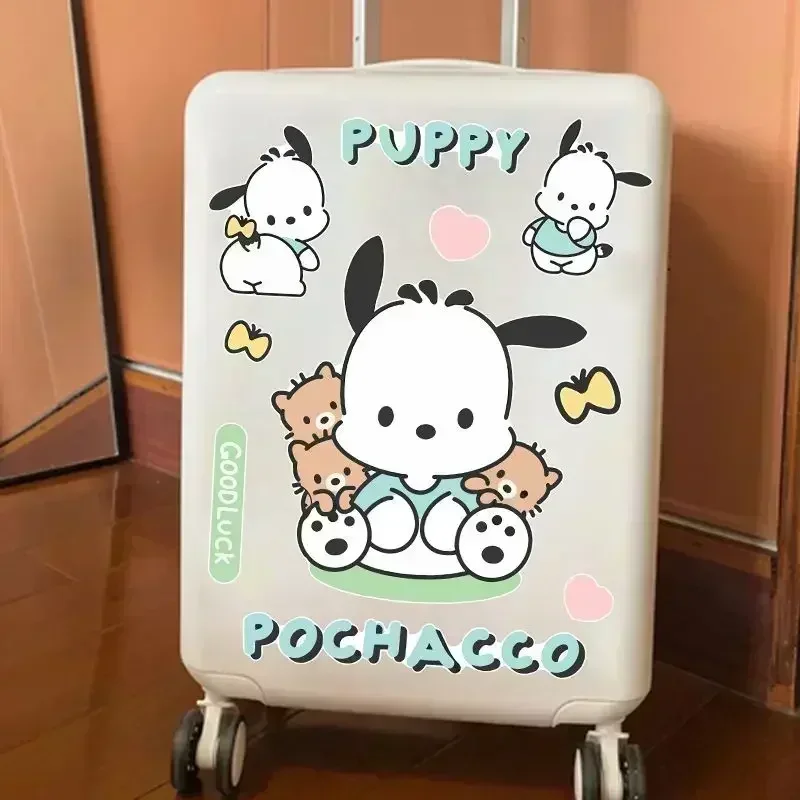 Sanrio Cartoon Cute Cinnamoroll Large Suitcase Sticker Kuromi Hello Kitty Pochacco DIY Decorative Sticker Pack Wholesale