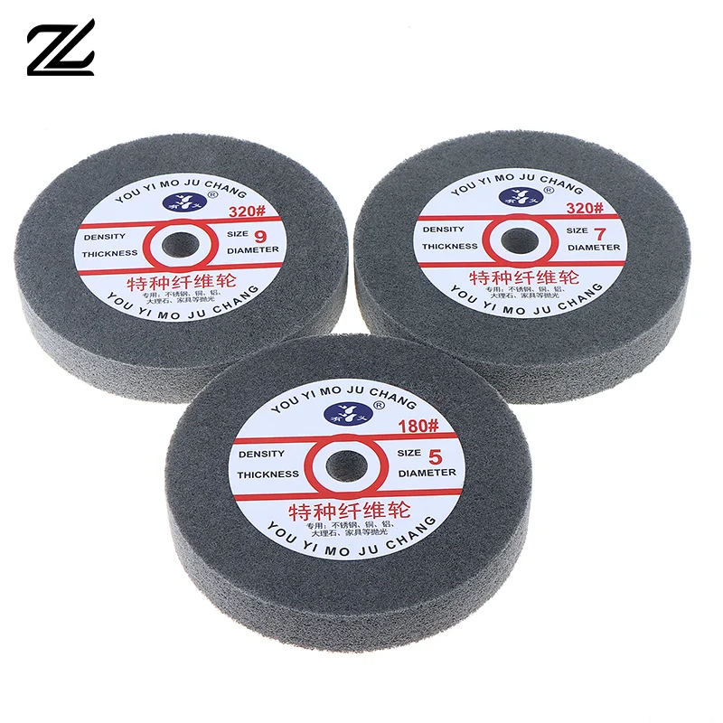 Metal Polishing Wheel 150*25mm Non-Woven Abrasive Disc Nylon Fiber 5P/7P/9P Options 180# For Polishing Operations