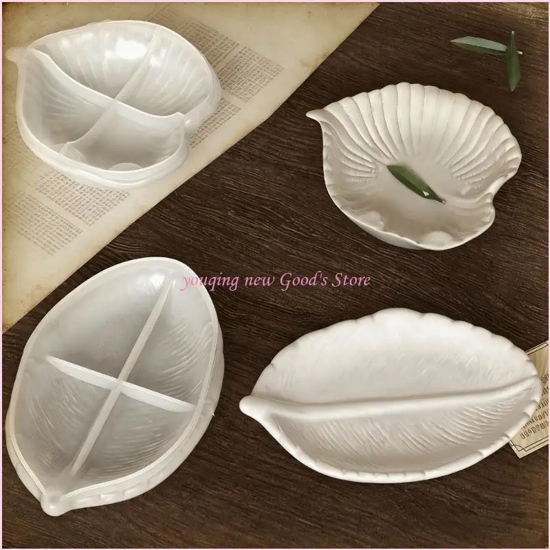 57QA Beginner Friendly Silicone Jewelry Dish Mold Artistic Storage Tray Mold Stylish Home and Event Decoration Molds