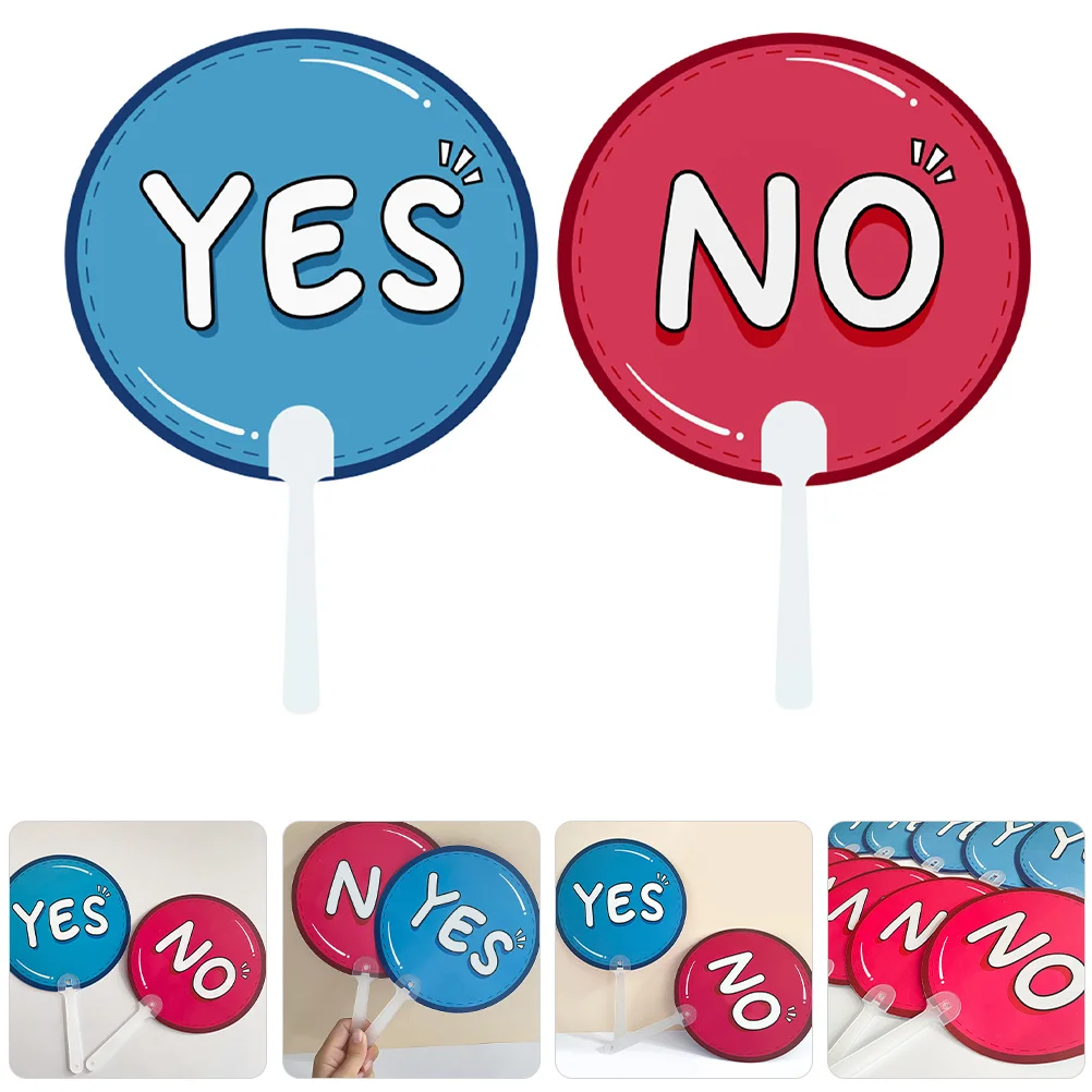 

10pcs Plastic Yes No Paddles Classroom Response Boards True False Voting Student Feedback Tools Teaching Aids Interactive