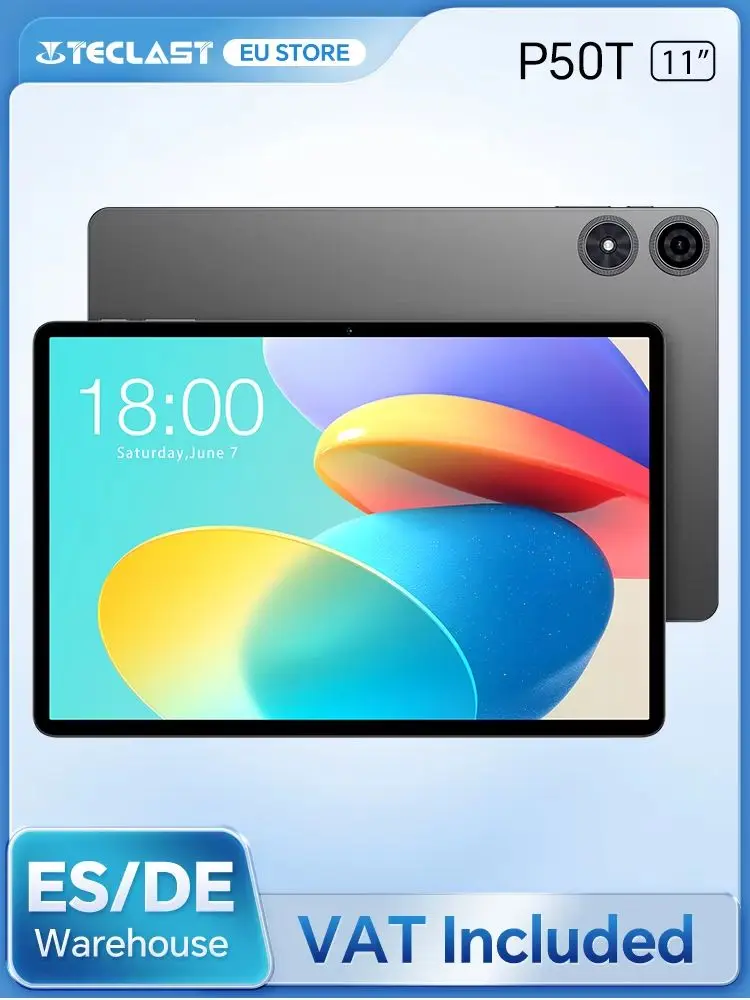Teclast P50T Android 16 Tablet 11" 90Hz Gemini AI Max 16GB(3+13) RAM 128GB ROM Unisoc T7250 8-Kern GPS Widevine L1 Tablet-PC Typ-C