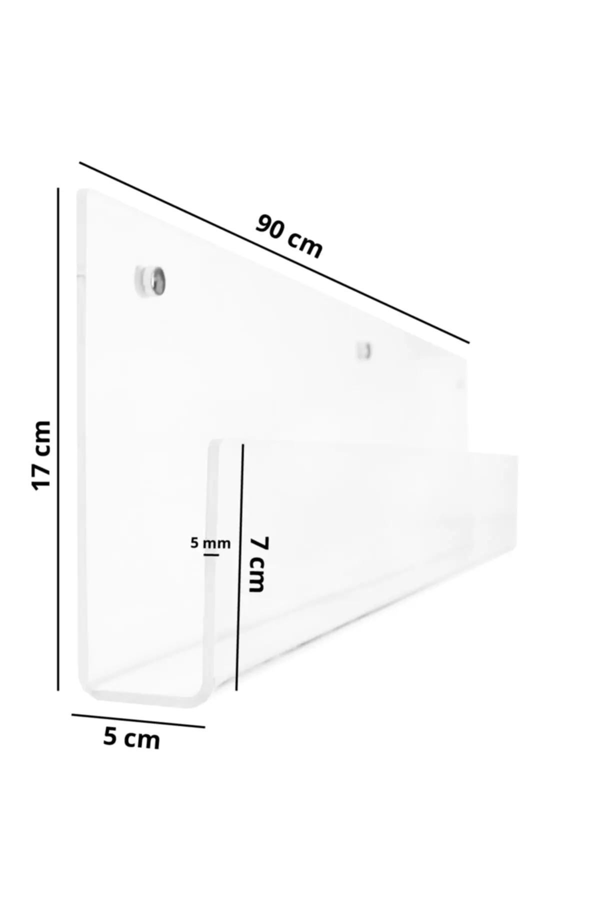 Transparent bücherregal Plexi bücherregal plexi Rack/90cm/1 Pcs/Dicke: 5mm