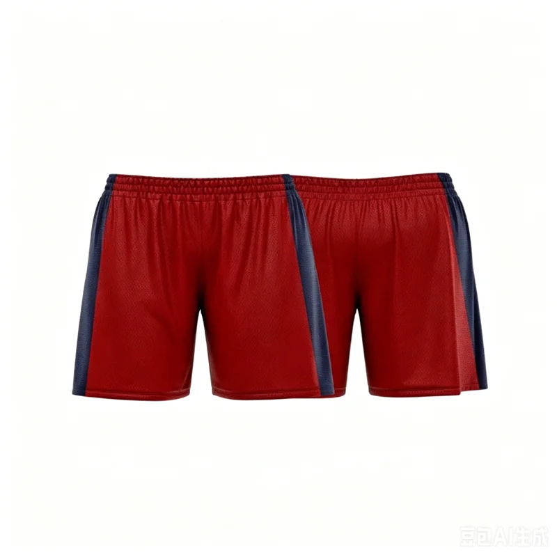To spersonalizowane, czerwone szorty plażowe, modne, oddychające spodnie na lato.