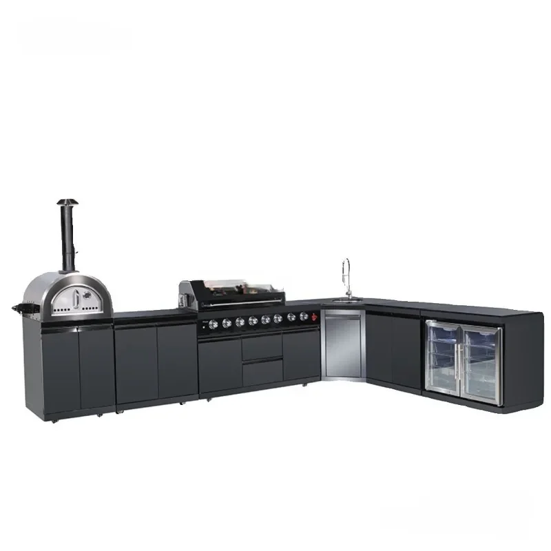 OEMVilla courtyard Stainless steel grill Household charcoal grill Outdoor kitchen Gas grill