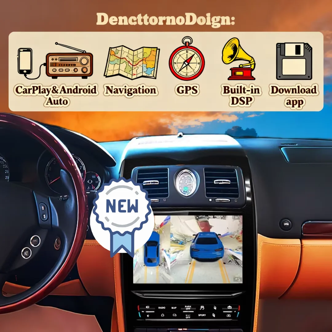 

10.26-дюймовый Android-магнитола для Maserati Quattroporte 2004-2012 с Carplay, GPS-навигацией, радио, мультимедийным плеером, автостереосистемой и функцией записи (головное устройство)