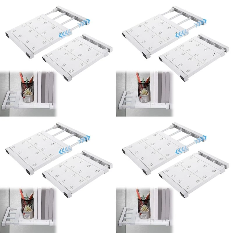 AT69 -8 Pcs School Locker Shelf Organizer - Adjustable Locker Divider Mate Easy To Install For Extending Locker Use Space