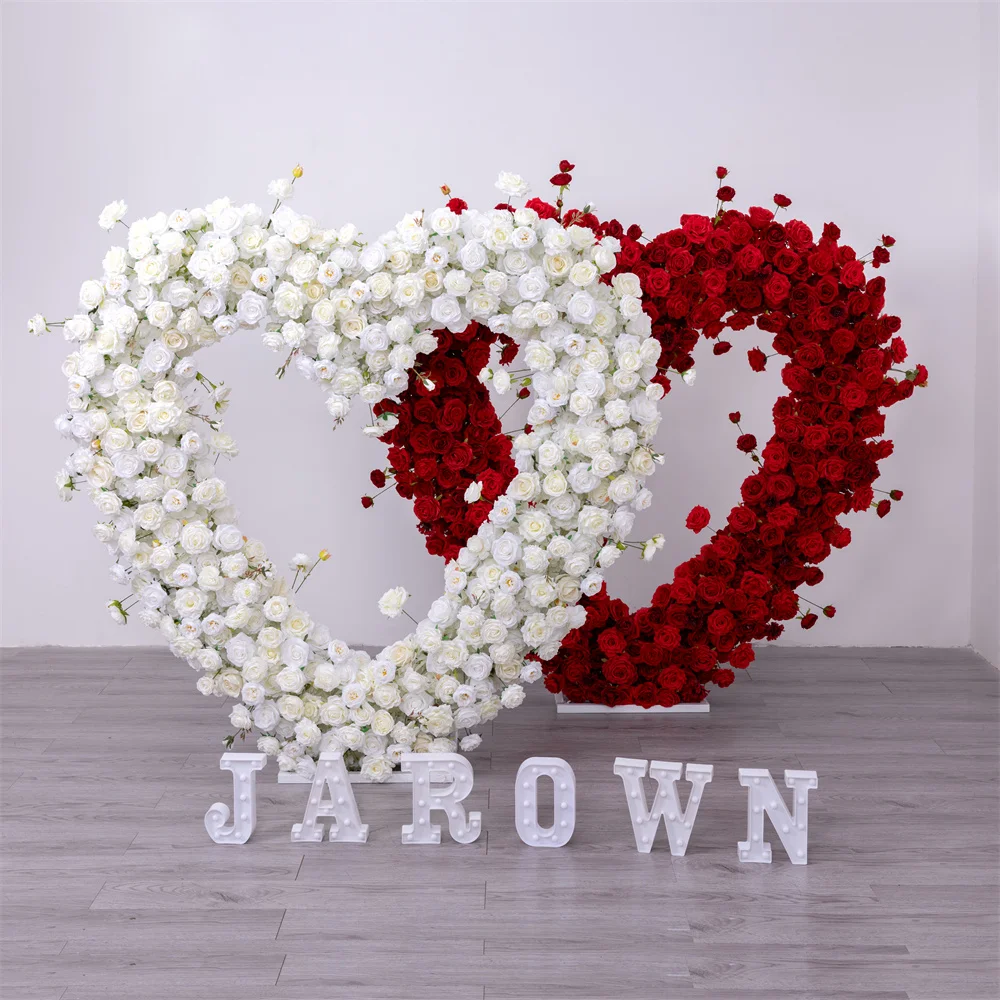 Luxury Customized Heart Shape Flower Arrangement Arch Set for Wedding Backdrop Decoration Out Birthday Party Baby Shower Decor