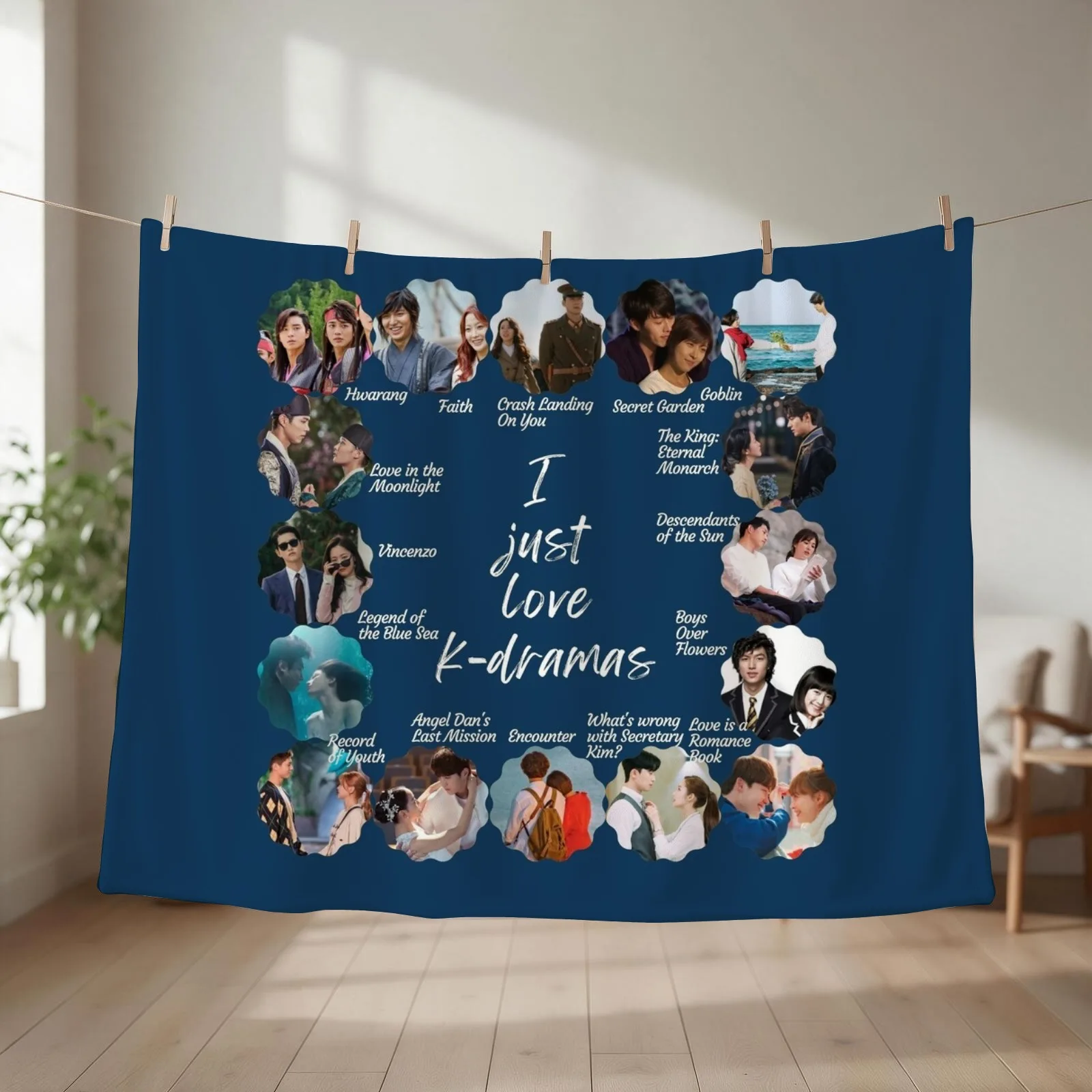 I Just Love K-dramas! Throw Blanket blankets ands Bed covers Blankets For Sofas bed plaid Blankets