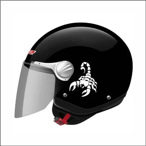 2X (left and right) Scorpios helmet cylinder motorcycle decals car window trunk stickers