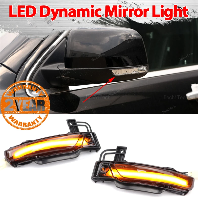 2x Dynamic Blinker LED Turn Signal Light Indicator Side Mirror Lamp For Jeep Grand Cherokee Dodge Durango 2011-2022