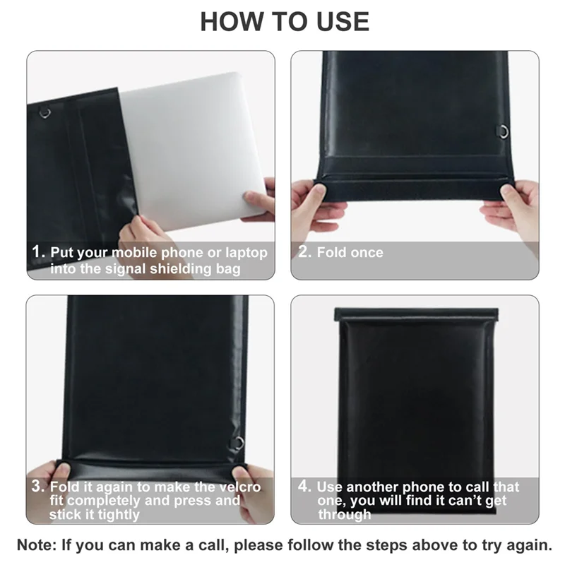 5Pack Anti-Tracking Waterproof & Fireproof Bag For Laptops, Phones & Car Keys, RFID Signal Blocker Pouch With Handle Easy To Use