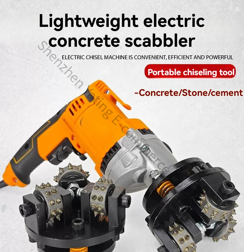 Hand-held  Electric Chipping Machine Concrete Chipping Machine Wall Bridge Hemp Alloy Chipping Alloy Flower Hammer Artifact