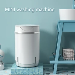 Petite Machine à Laver Semi-existent à Lumière Bleue, Lavage et Enlèvement Tout-en-Un, Ménage Spécial Mère et Bébé