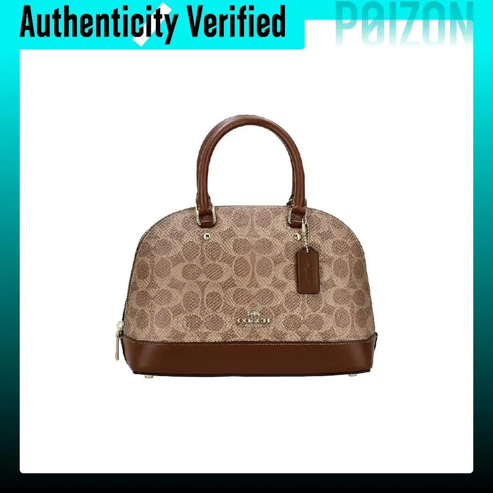 COACH Sierra PVC Dome Bag Handbags Medium Women's Brown CCQ26-IMXHE