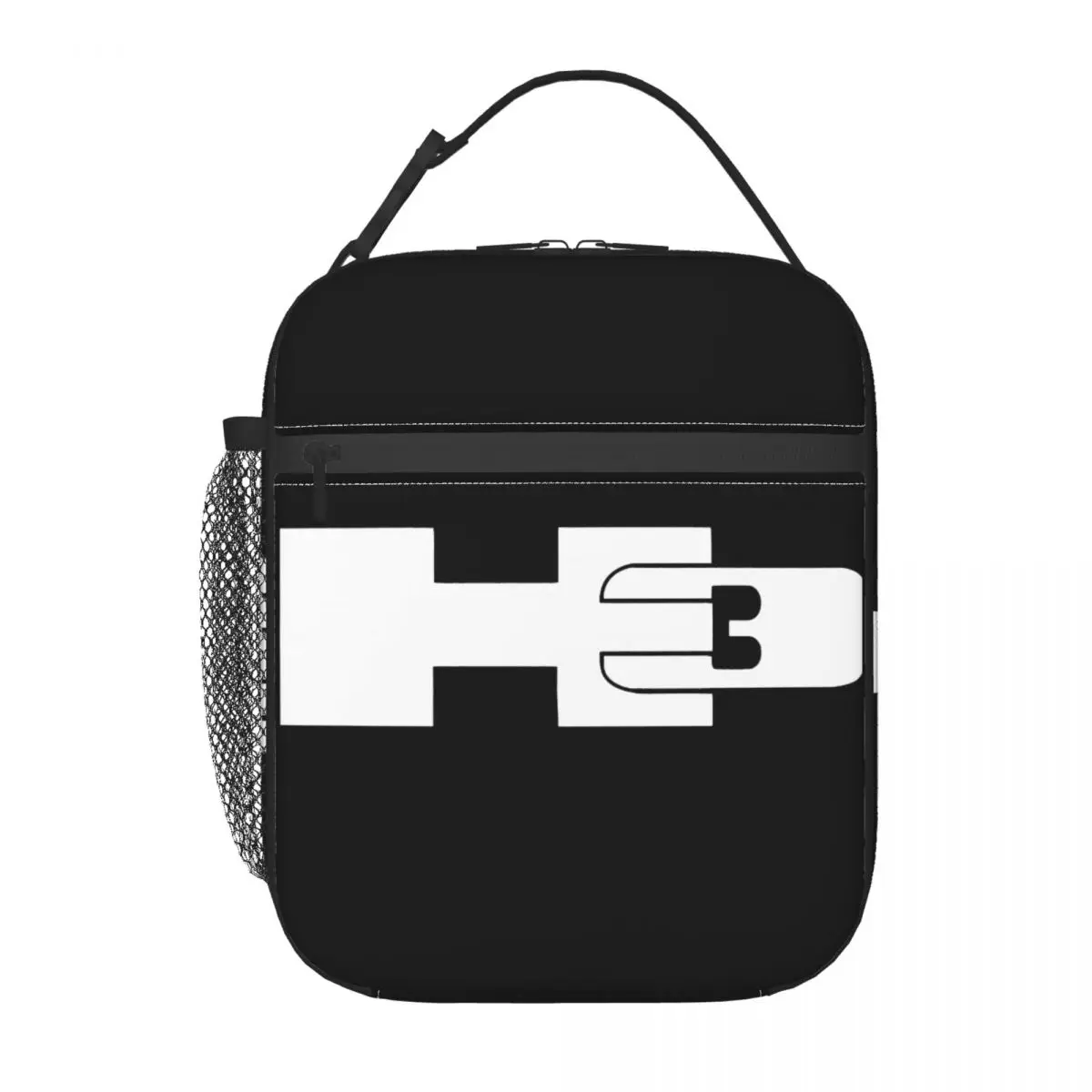 Hummer H3 Carbon Decal Insulated Lunch Bag Tote Food Handbag