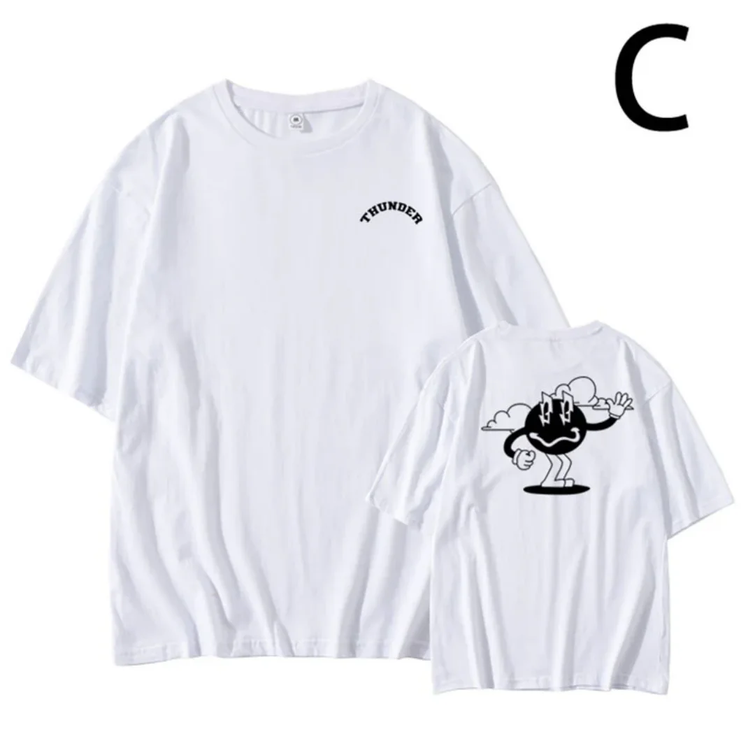 ATEEZ San Kpop Cotton Loose Round Neck T-shirt Touring-related Identical T-shirt Women's Men's T-Shirt Clothing Tee Y2k Woman