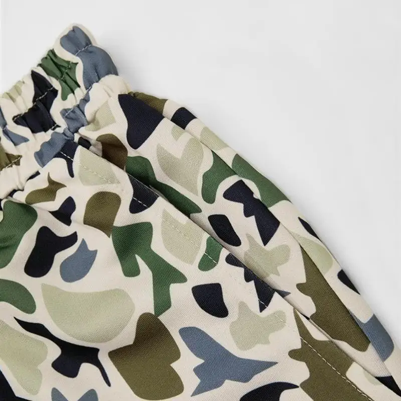 Men's Camouflage orts Children's Casual Pants Middle-aged PVC Material Other Sle Low Waist Umbrella Soldier Pants