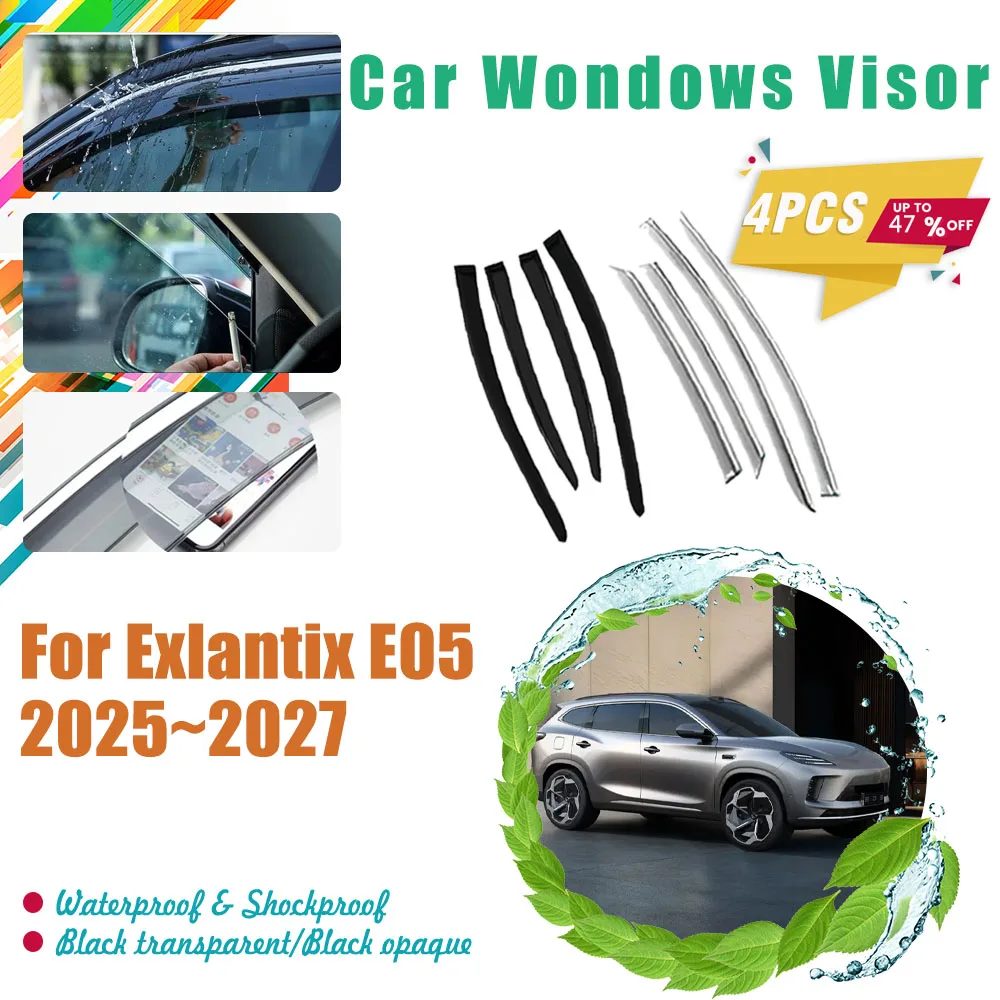 Car Rain Guard For Exeed MX Exlantix E05 2025 2026 2027 Waterproof Pad Sun Window Visor Shade Awning Trim Cover Auto Accessories