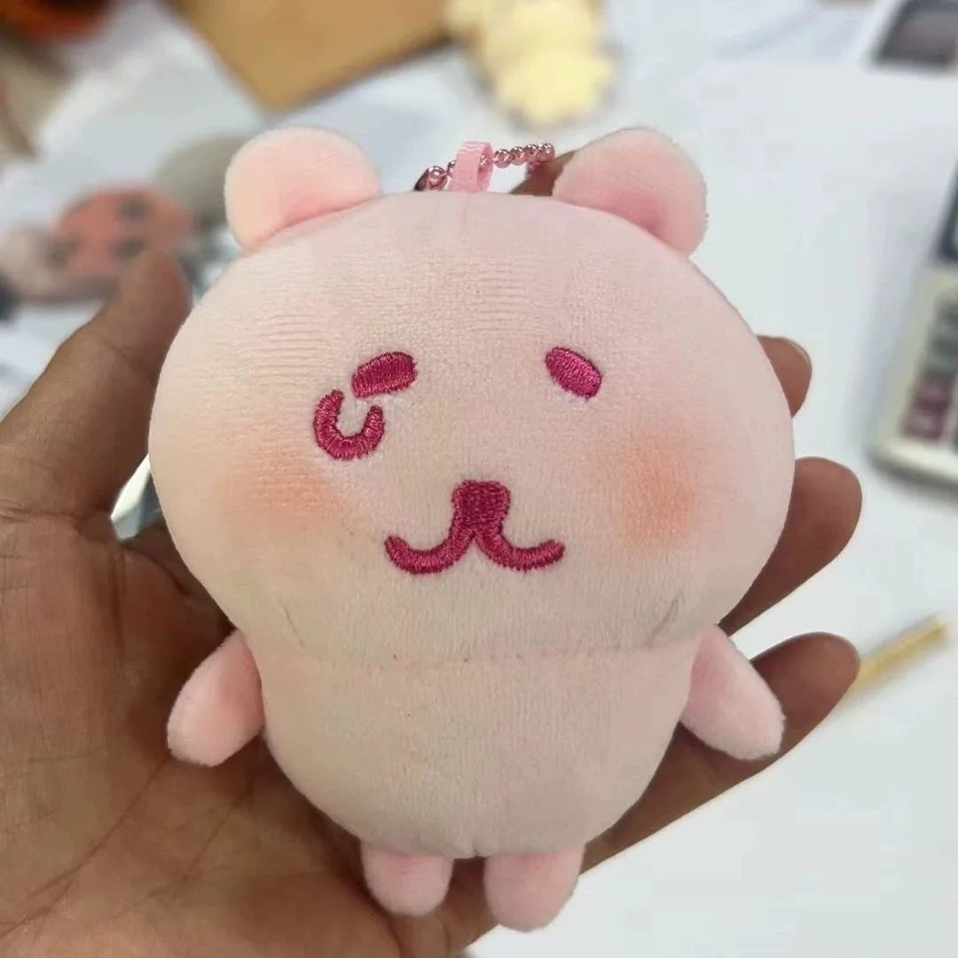 Porte-clés ours en peluche rose, ornement suspendu mignon, poupée de dessin animé Kawaii pour sacs, sac à dos, clés de voiture, idée cadeau amusante