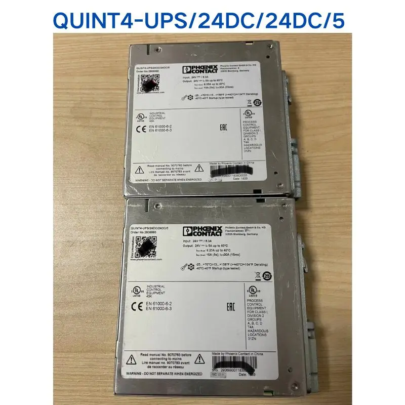 

Second-hand test OK for Phoenix Power Supply QUINT4-UPS/24DC/24DC/5 2906990 1 piece