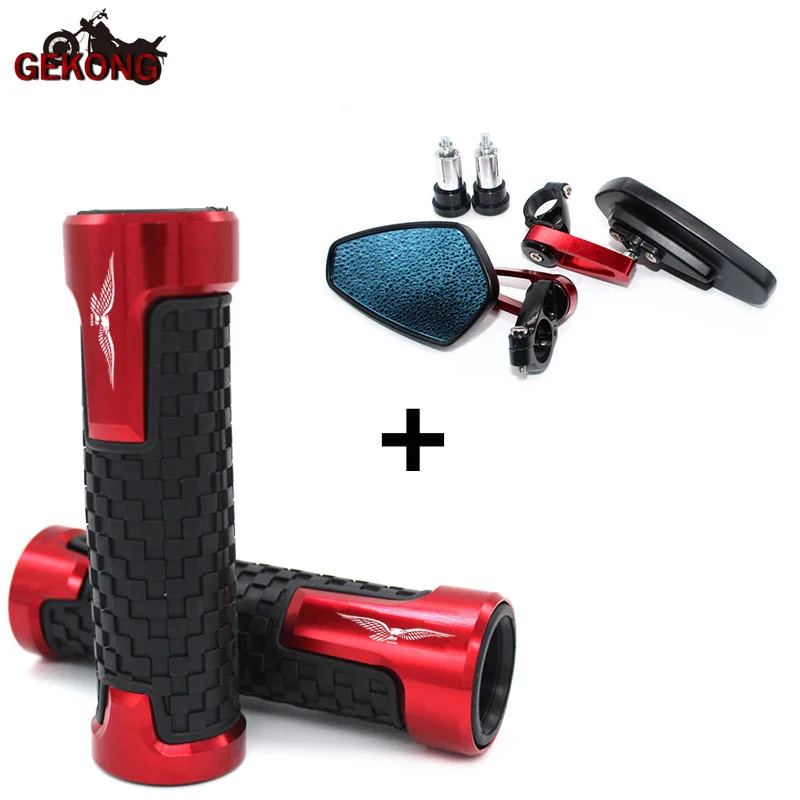 For Moto Guzzi V85TT V9 Roamer / Bobber / V85 TT / V7 Stone Motorcycle View Bar End Side Rearview Mirrors handlebar Grips