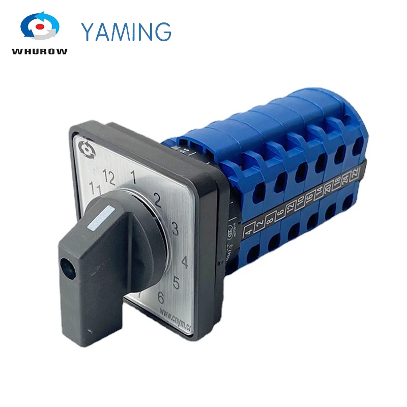 

YMW26-20/6 Cam Switch Twelve-gear 12 Positions Six-section 6 Poles Single-wire Power Circuit Switching Selector