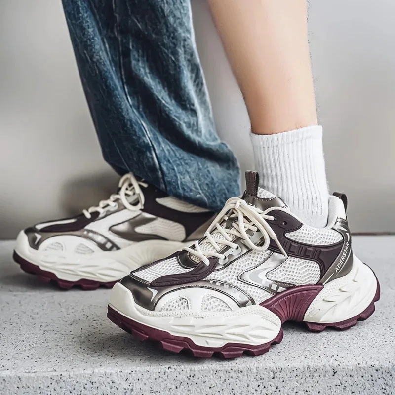 

Men Casual Platform Personalized Design Skateboard Trend Breathable Sports Shoes Lace Up High Quality Sneakers 44