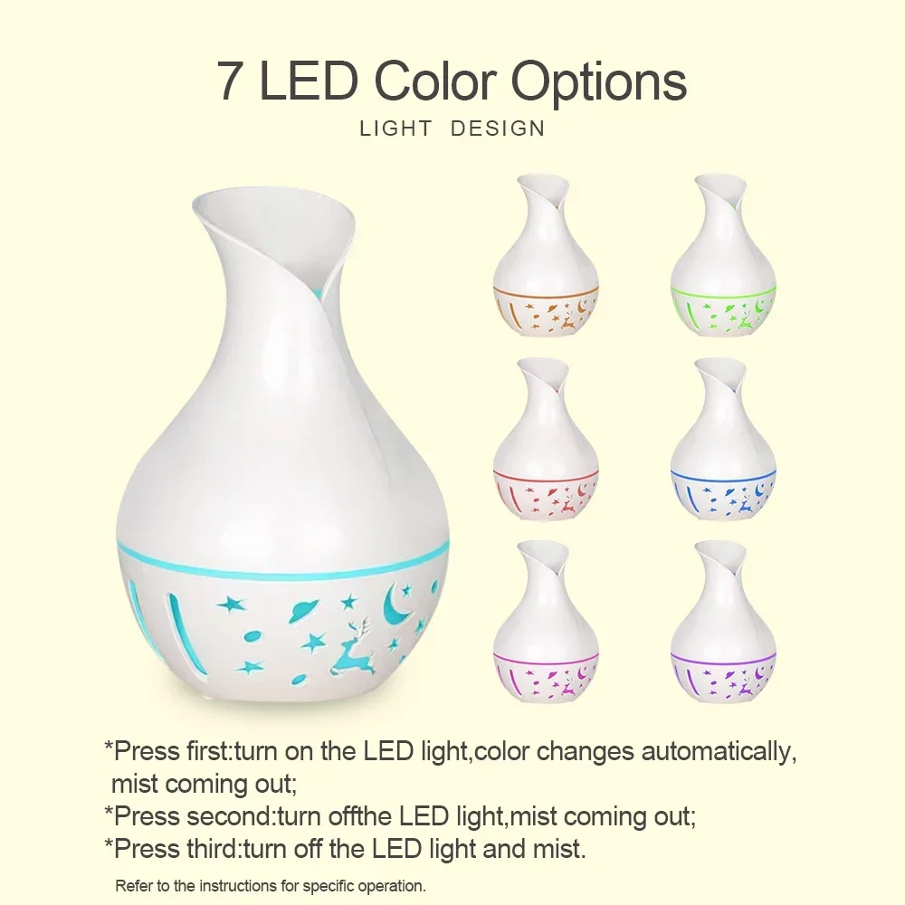 น้ำมันหอมระเหยสองขวด,เครื่องกระจายกลิ่นหอมอโรมาเธอราพีพร้อมไฟ LED สี 200 มล. เครื่องกระจายกลิ่นหอมอโรมาเธอราพี
