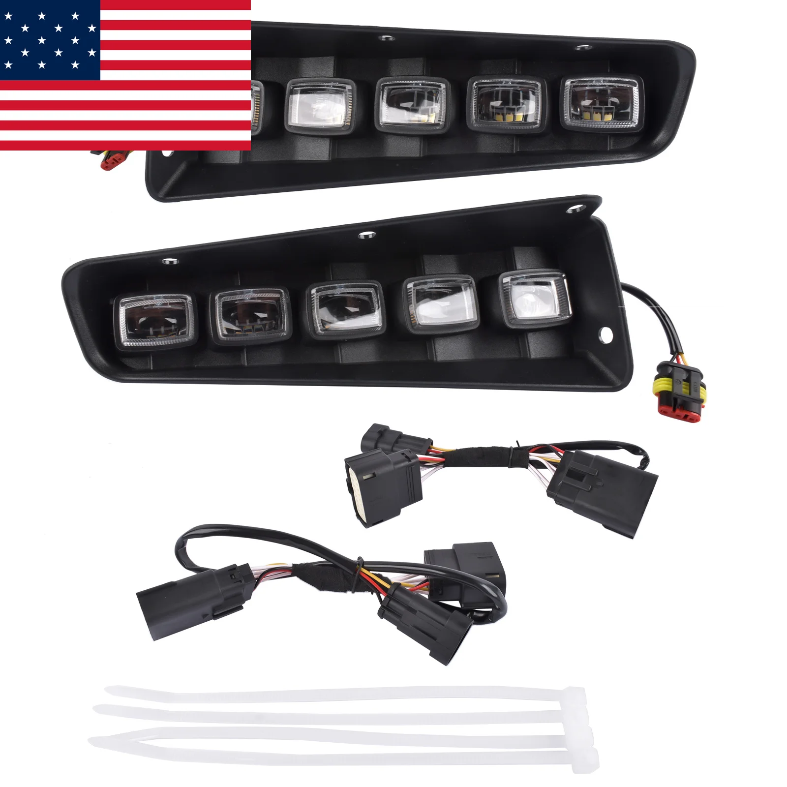 AP03 Clear Lens LED Lights 3.5W For Ford Bronco 2021-24 13.5V Modular Bumper Offroad