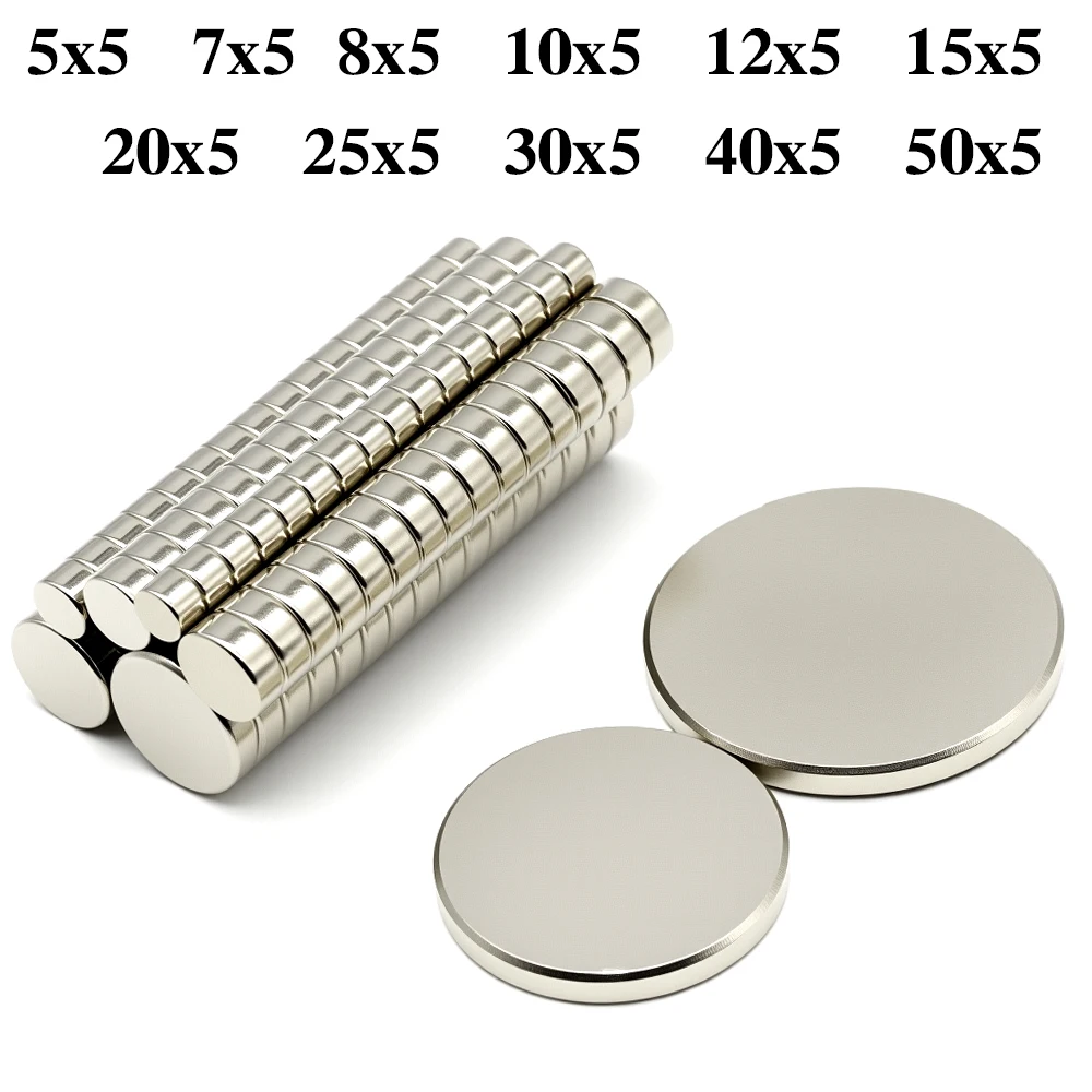 

Super Powerful Round Magnet Neodymium Magnet NdfeB N35 Strong Permanent Magnetic imanes Refrigerator Magnet 10x5 20x5 25x5 30x5