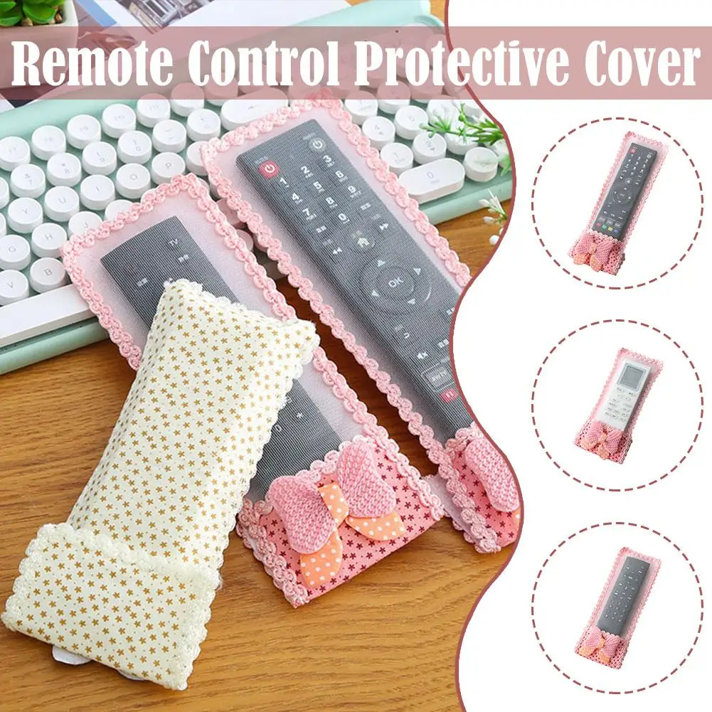 3Sizes Shockproof Bow-knot Remote Case Apple TV Remote Control Dust Protective Case For Home Electric Appliance Organizer W6Q7