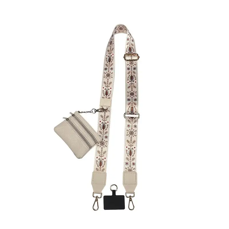 Phone Strap With Zipper Pouch Phone Chain Lanyard Sling Phone String With Zipper Wallet Pocket For Walking Hiking Camping