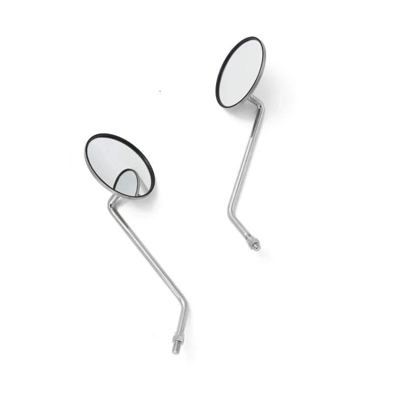 Positive Thread 10mm Vintage Motorcycle Universal Round Stainless Steel Rearview Mirrors for GN125 CG